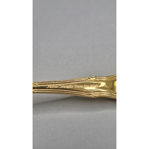 Hostess Set Of 3 Golden Milan By Home Concepts Ladel, Fork, Spoon - Picture 3 of 11